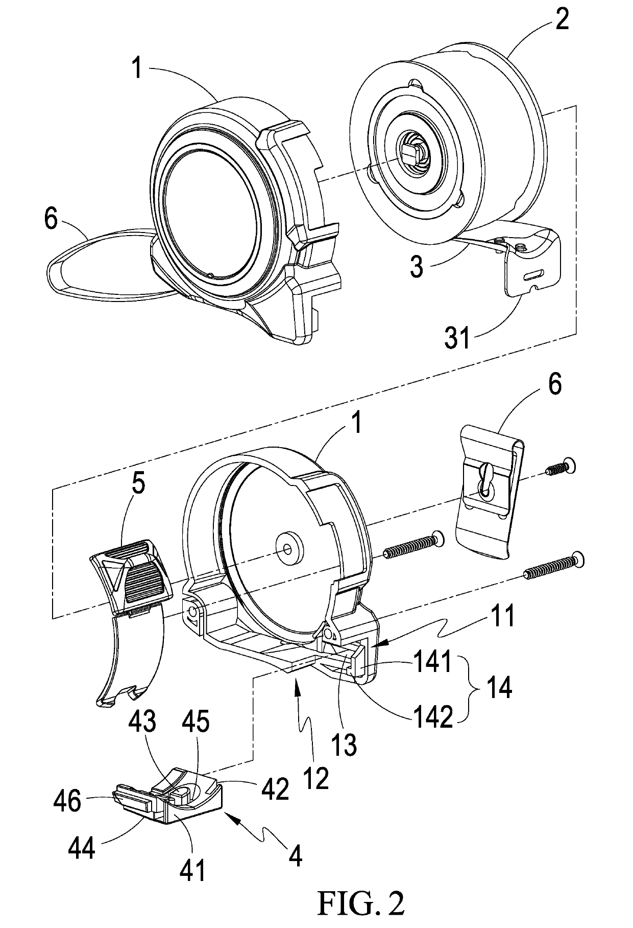 Tape measure structure