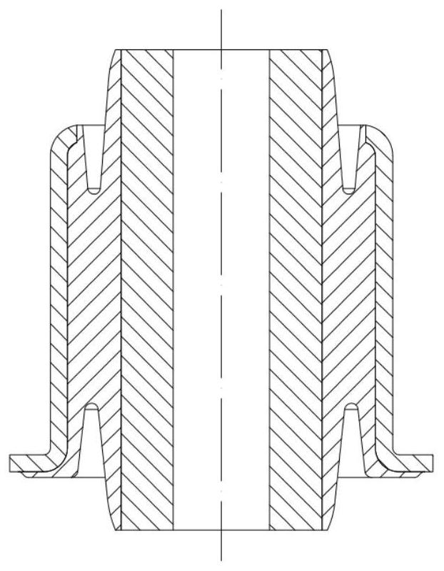 Pressing-in device for automobile control arm bushing