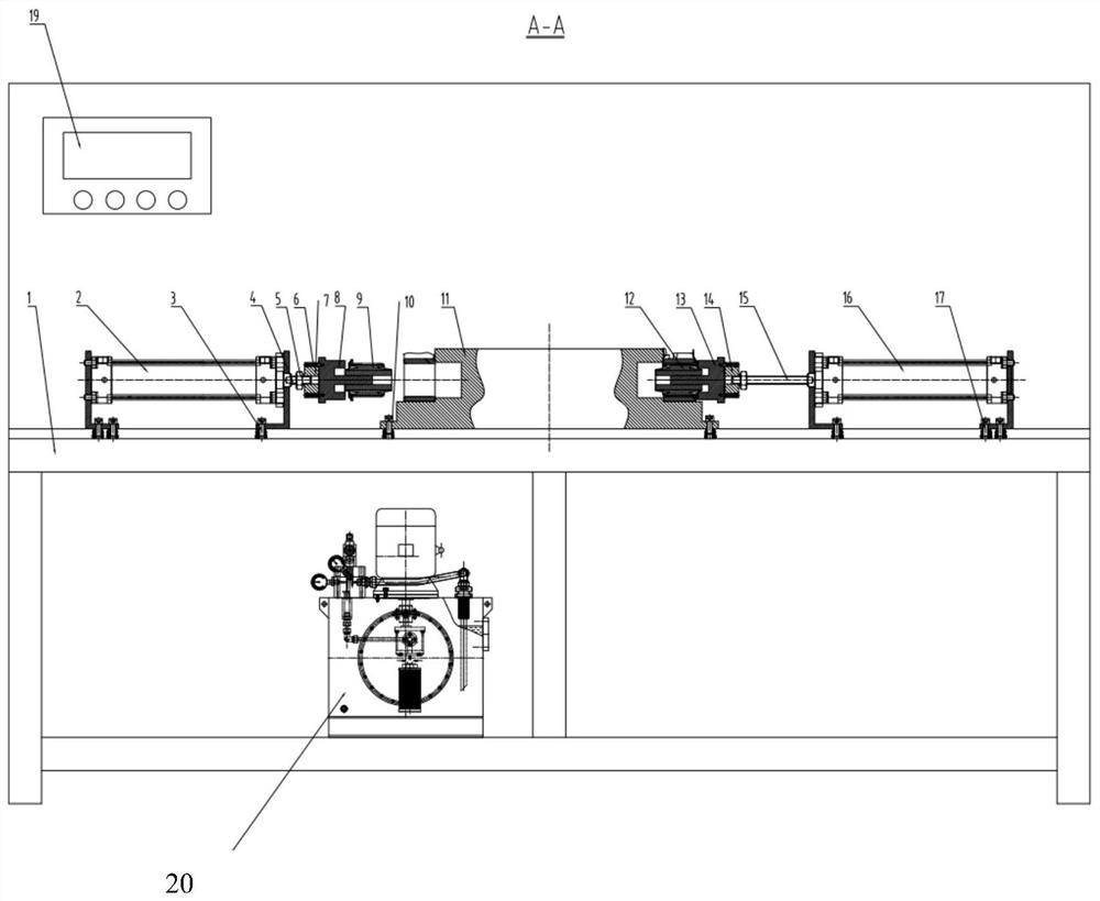 Pressing-in device for automobile control arm bushing