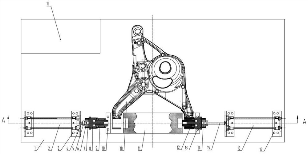 Pressing-in device for automobile control arm bushing