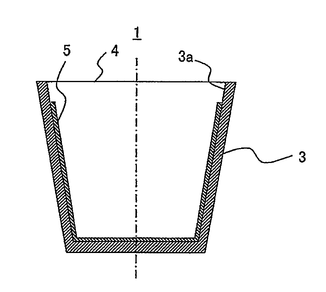 Crucible for growing sapphire single crystal, and method for producing crucible for growing sapphire single crystal