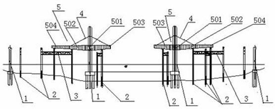 Asymmetric installation and construction method for straddle type light rail special steel box extradosed cable-stayed bridge