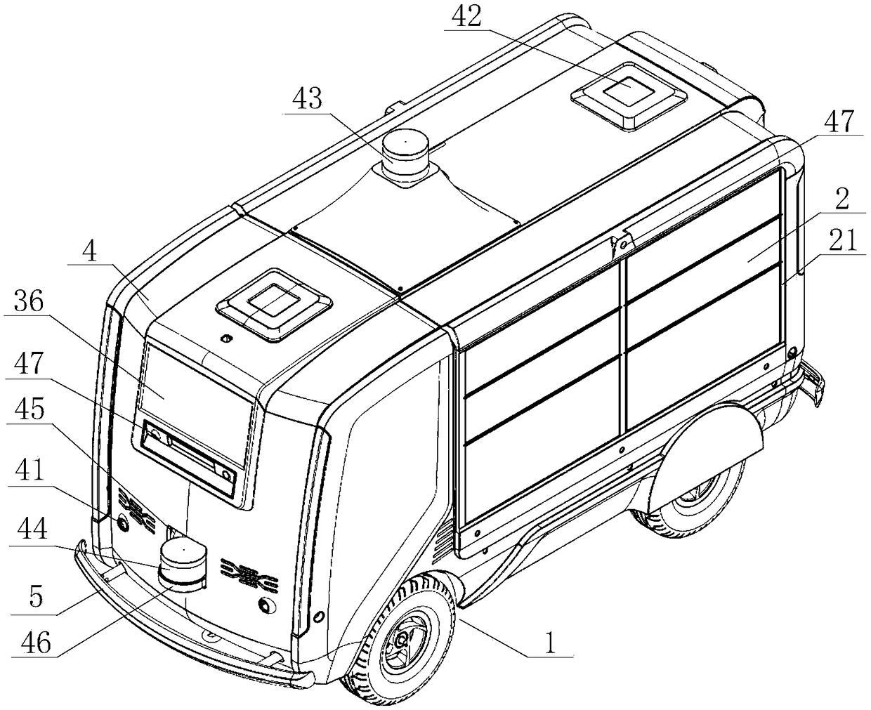 Unmanned logistics vehicle and a vehicle group thereof