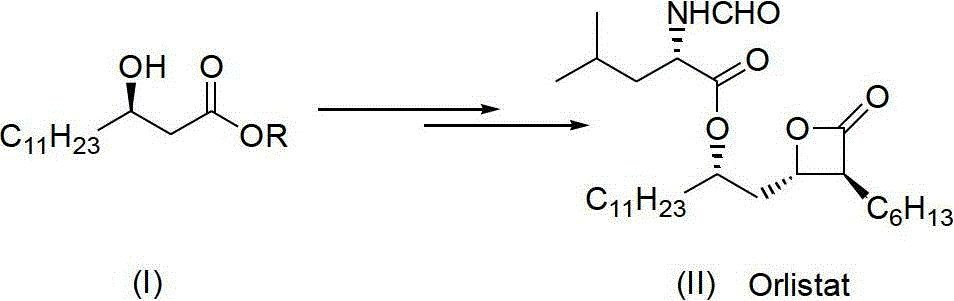 Method for synthesizing (R)-beta-hydroxytetradecanoate