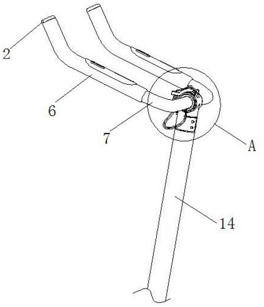 An electric bicycle handlebar with adjustable angle