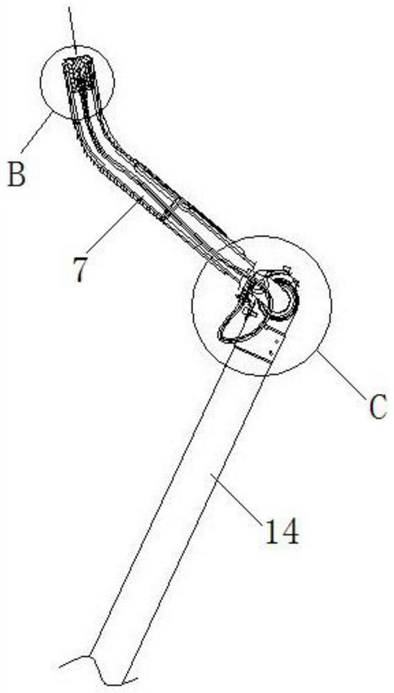 An electric bicycle handlebar with adjustable angle