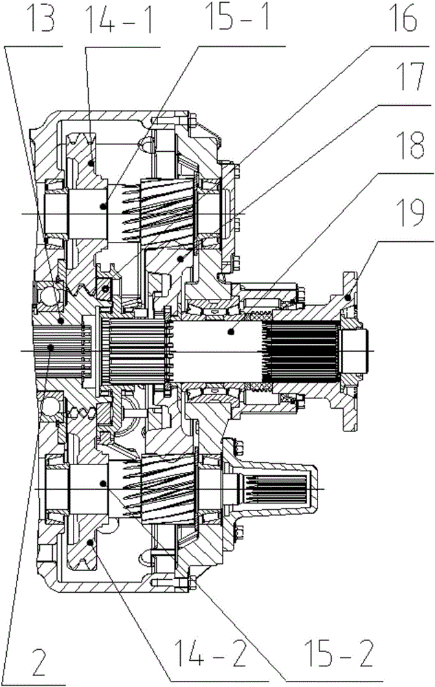 Heavy type 12-gear high torque transmission assembly