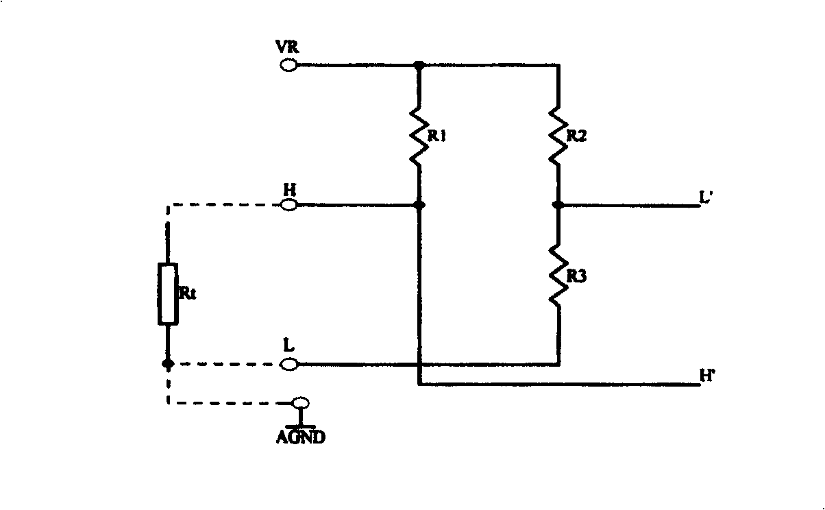 Preprocessing circuit for multiple temperature signals