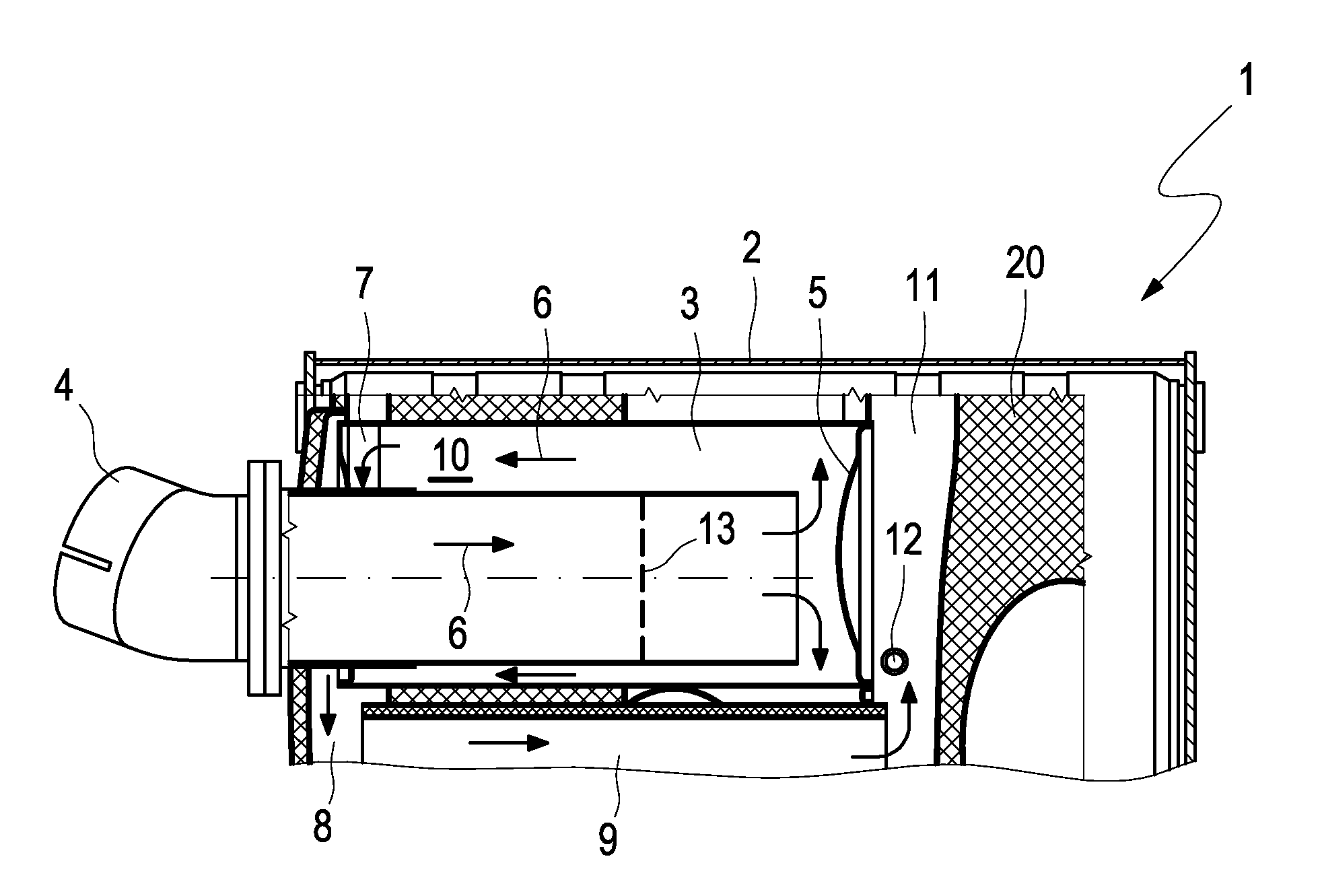Exhaust gas aftertreatment device for an internal combustion engine