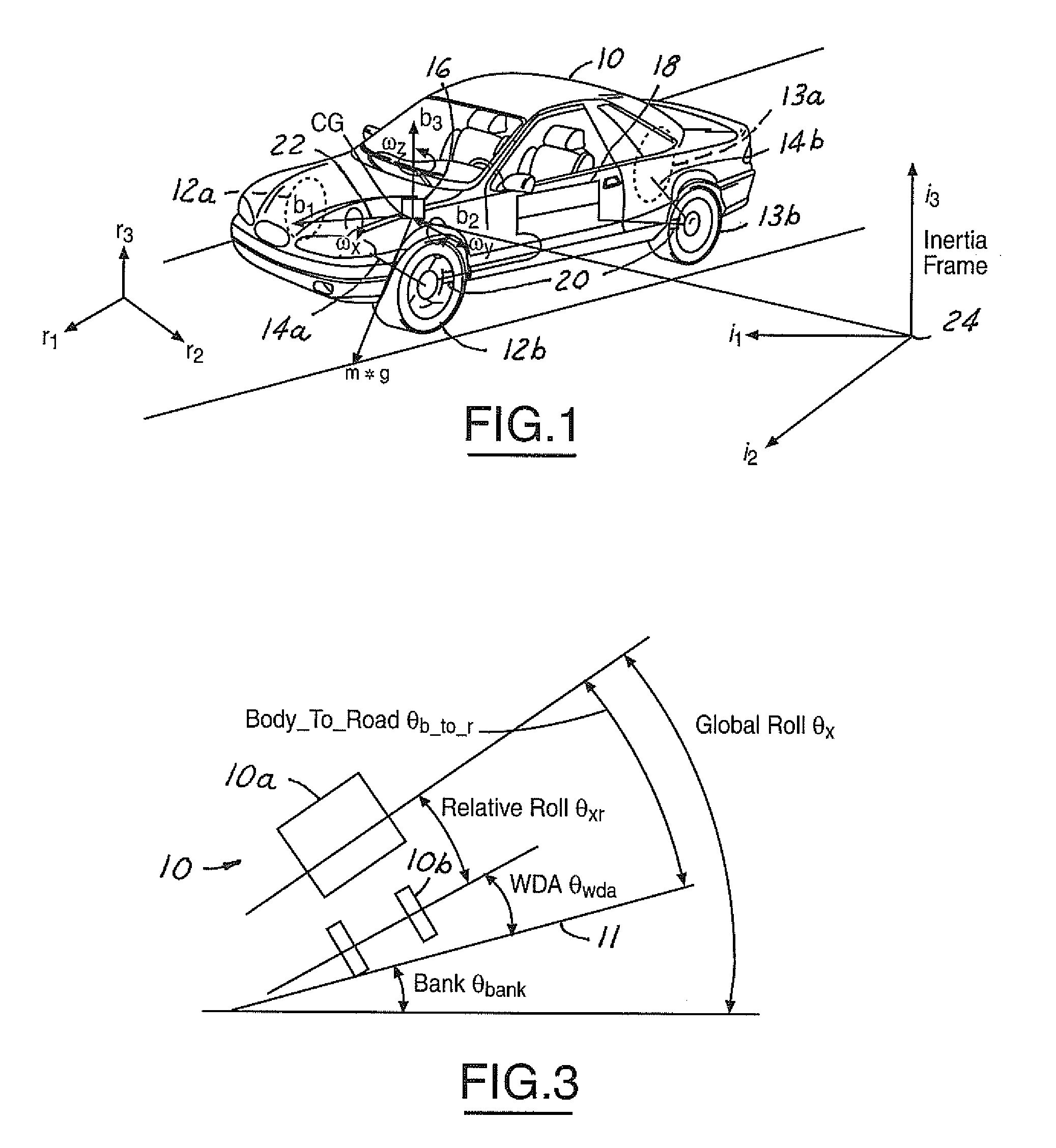 Roll stability control system for an automotive vehicle using an external environmental sensing system