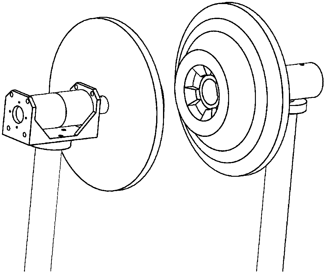 Engagement driving traveling wheel structure, mechanical structure of line inspection robot and its obstacle surmounting method