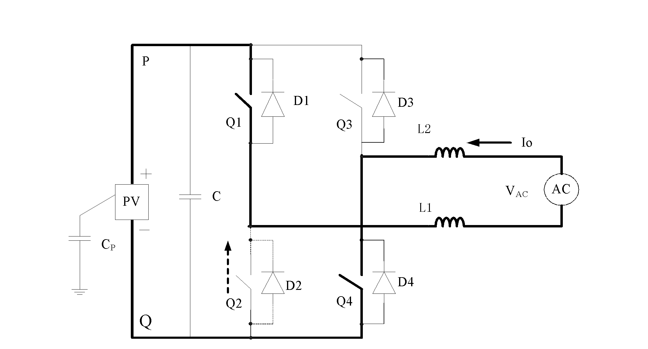 Topological circuit of inverter and inversion method thereof, and inverter
