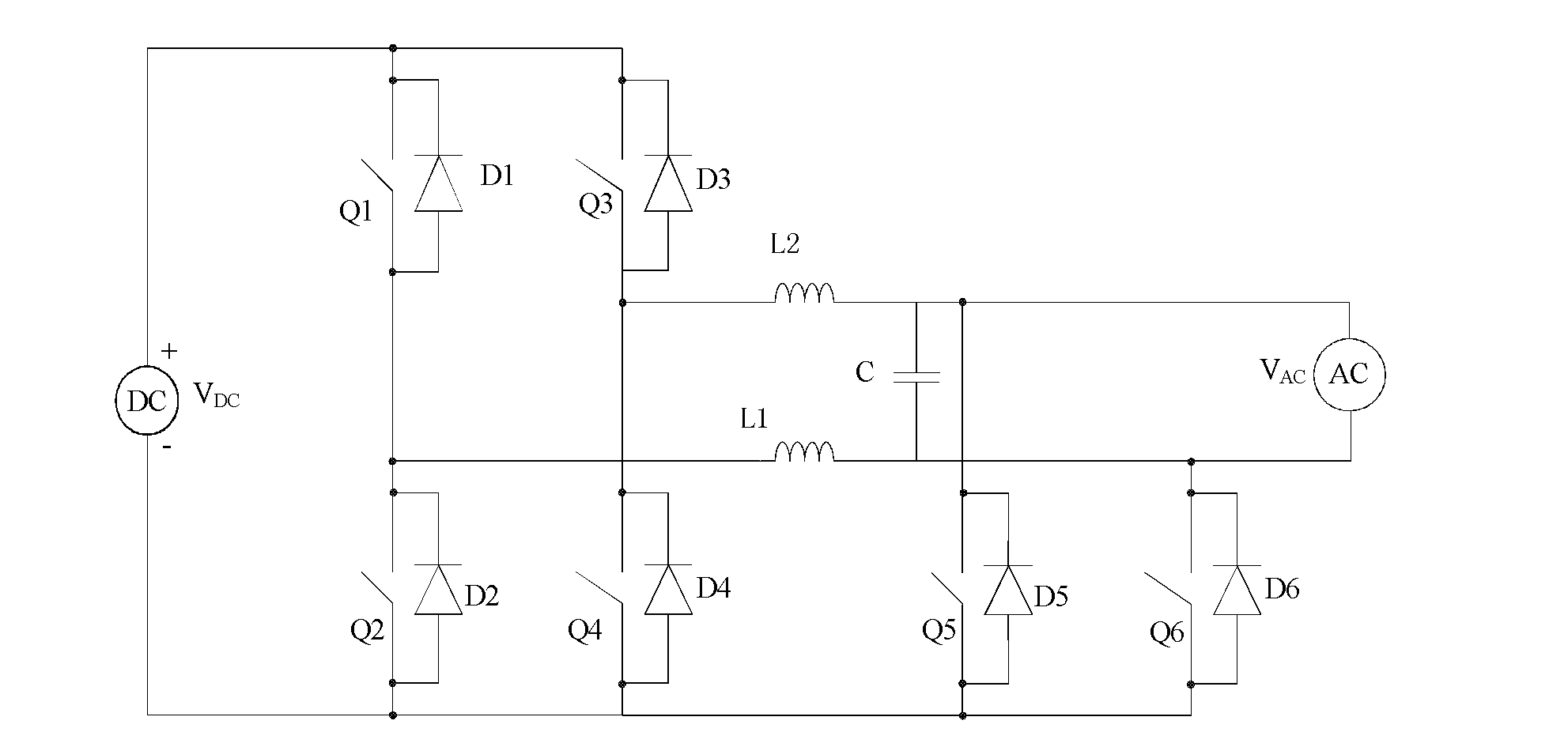 Topological circuit of inverter and inversion method thereof, and inverter