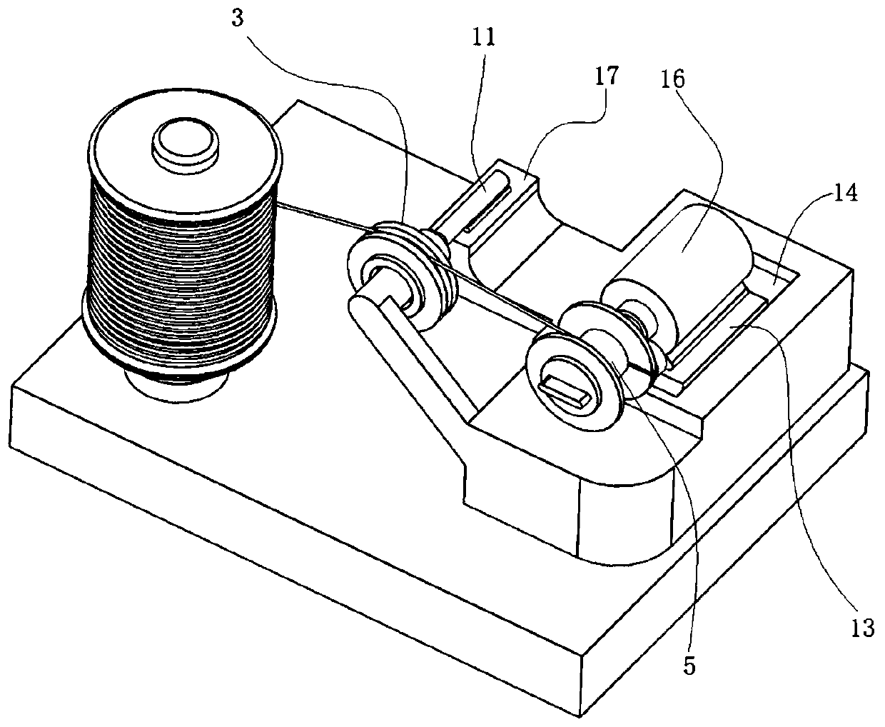 Inductor enameled wire winding process device and process thereof