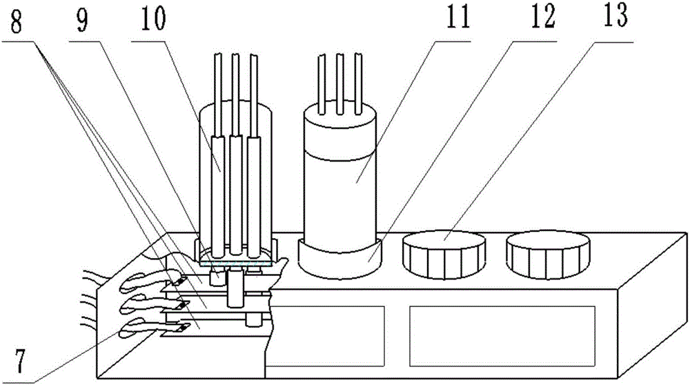 Connecting device of electromagnetic stirrer coil and electronic control system driving power supply