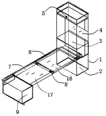 Guiding vehicle type plate turnover machine with extensible ladder