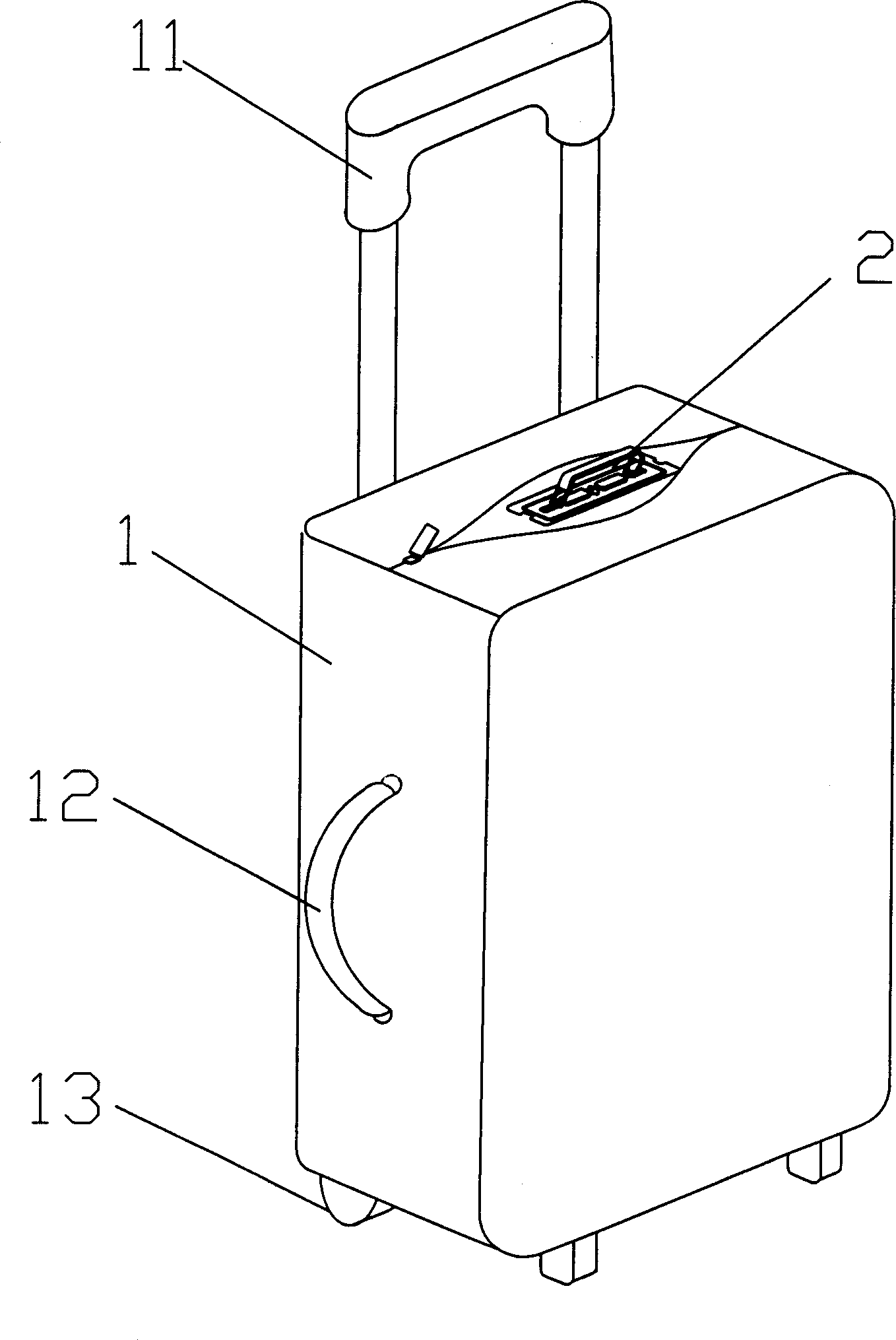 Suitcase weighing method and self-weighing type suitcase thereof