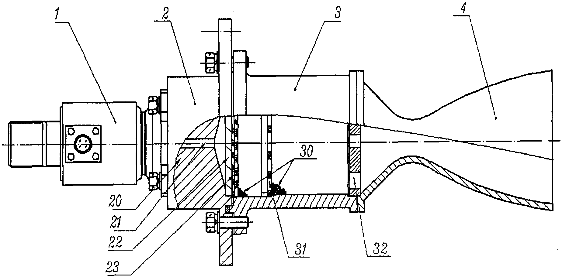 Low-thrust single-component hydrogen peroxide rocket engine