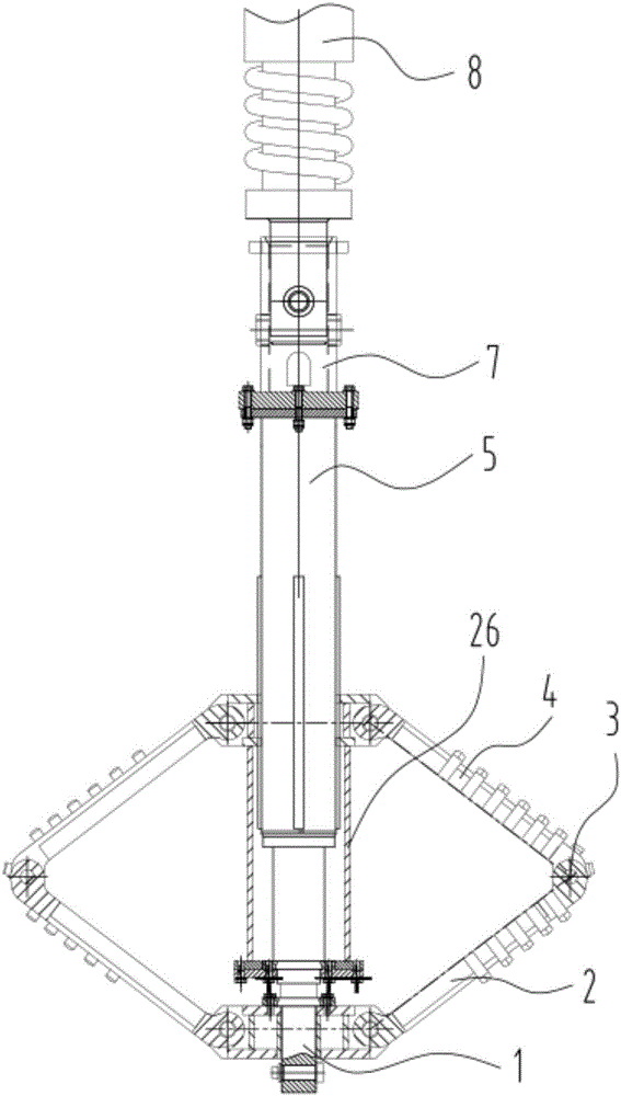 Squeezing and expanding device of rotary drilling rig for piling and forming