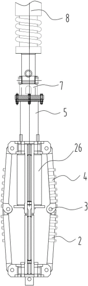 Squeezing and expanding device of rotary drilling rig for piling and forming