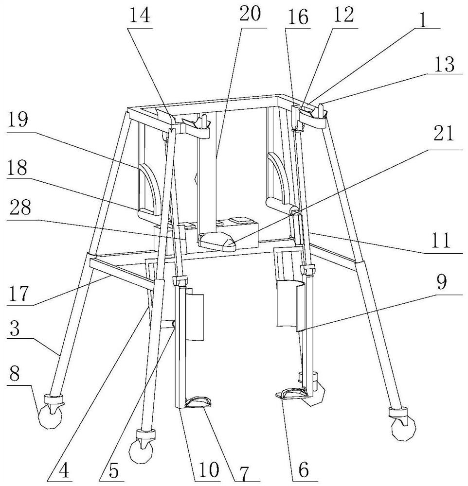 Rehabilitation training equipment applied to aging resistance of legs and feet of old people