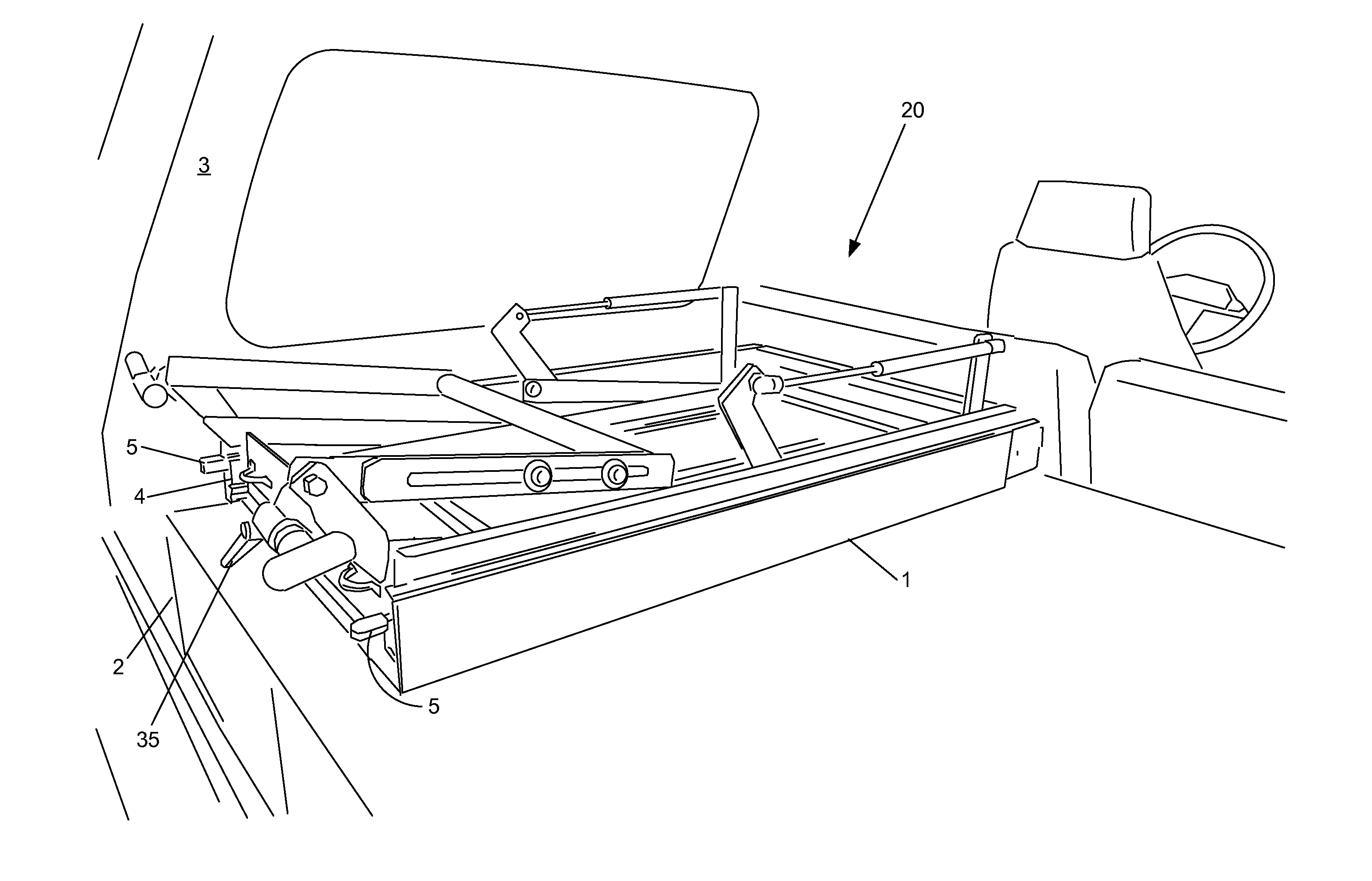 Automobile luggage compartment storage device