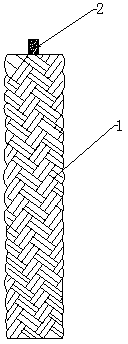 High-performance parachute rope and production method thereof