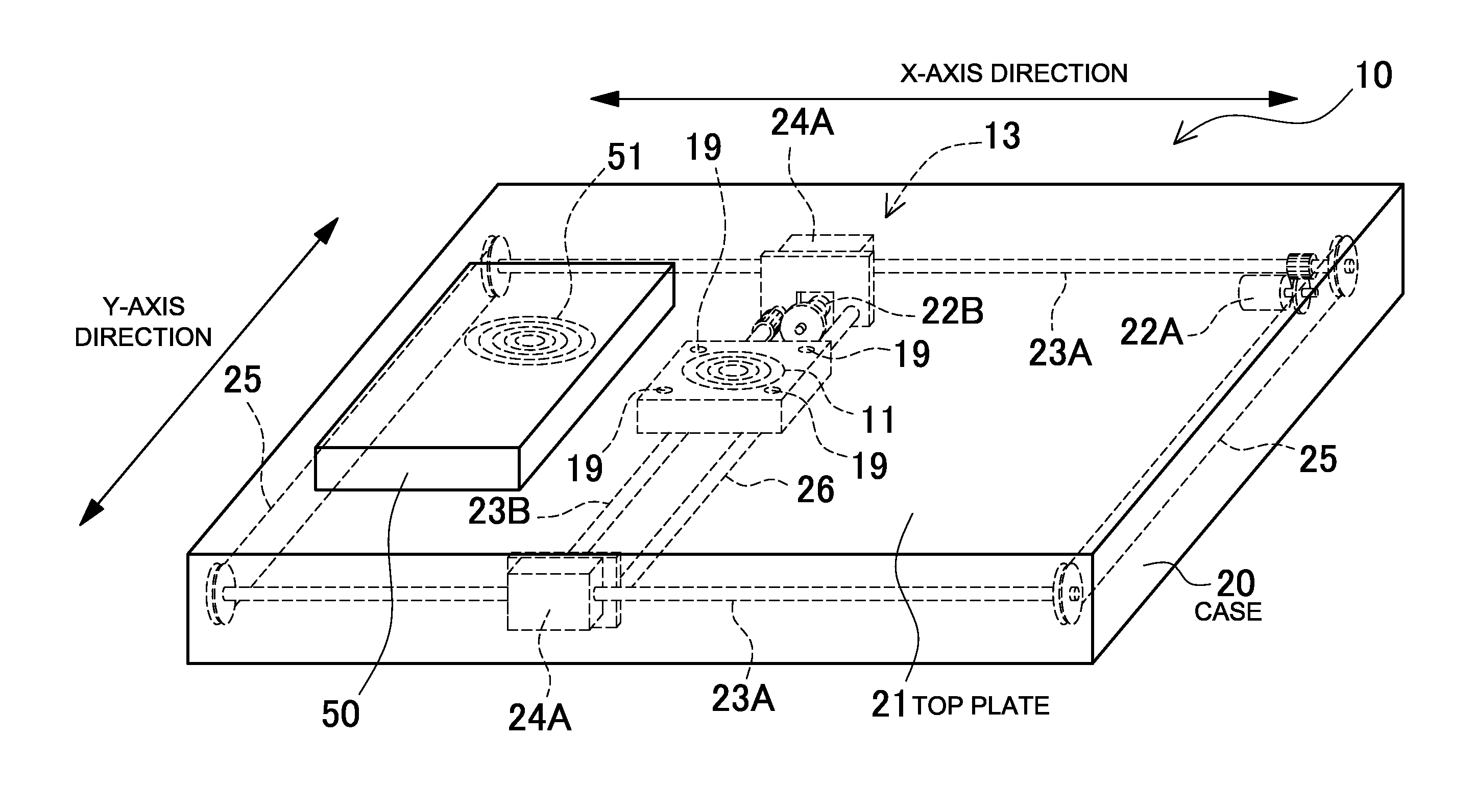 Device housing a battery and charging pad