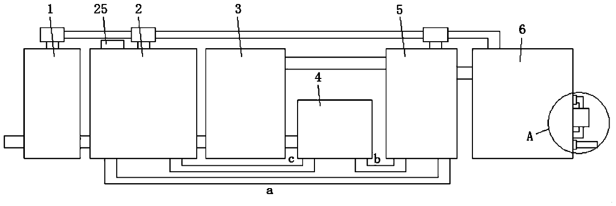 Intelligent town sewage treatment device based on biological regulation and control