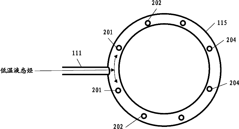 Cooling system and method for low-temperature liquid hydrocarbon storage tank