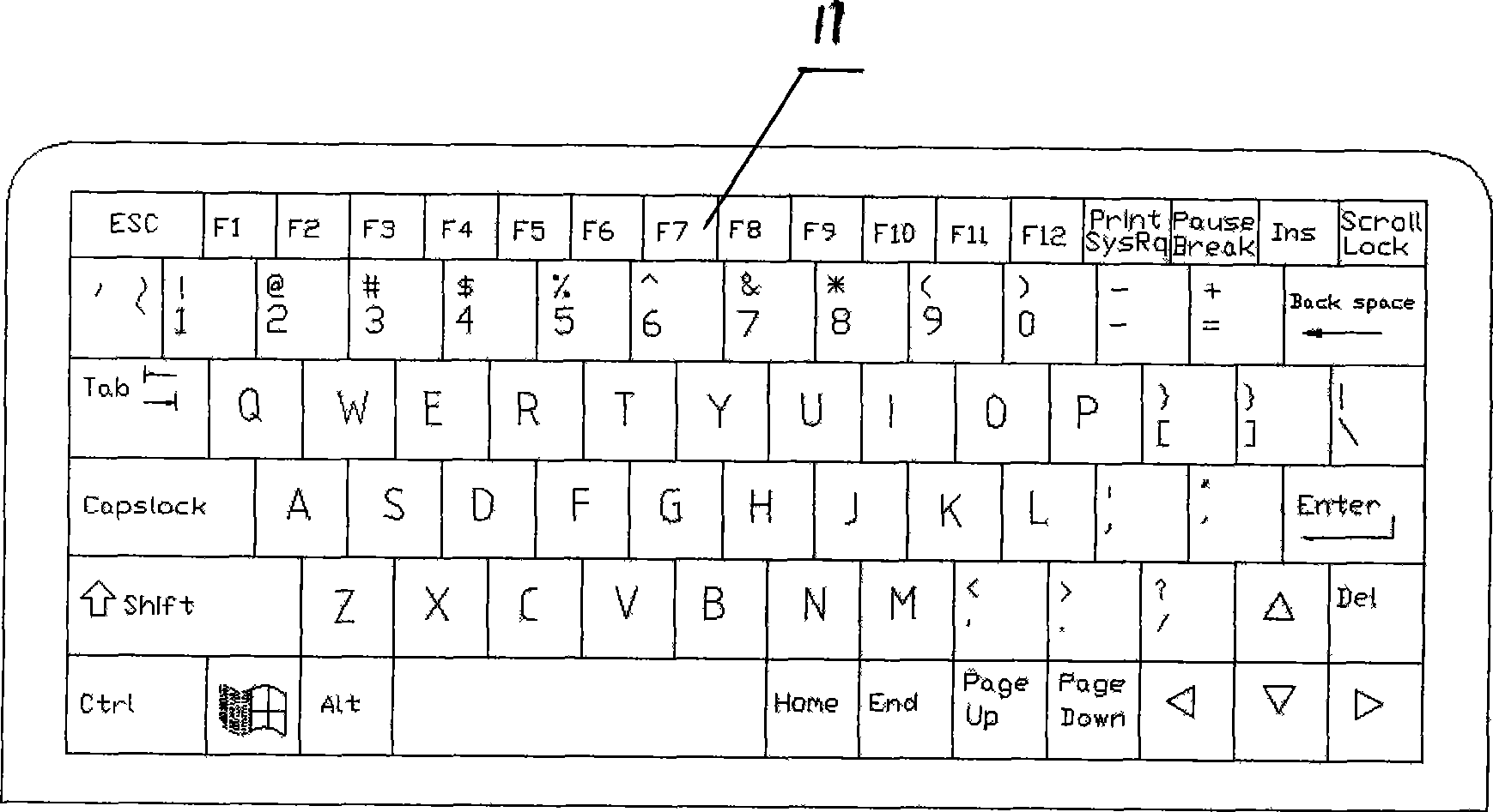 Keyboard and mouse set special for upper limb disabled person