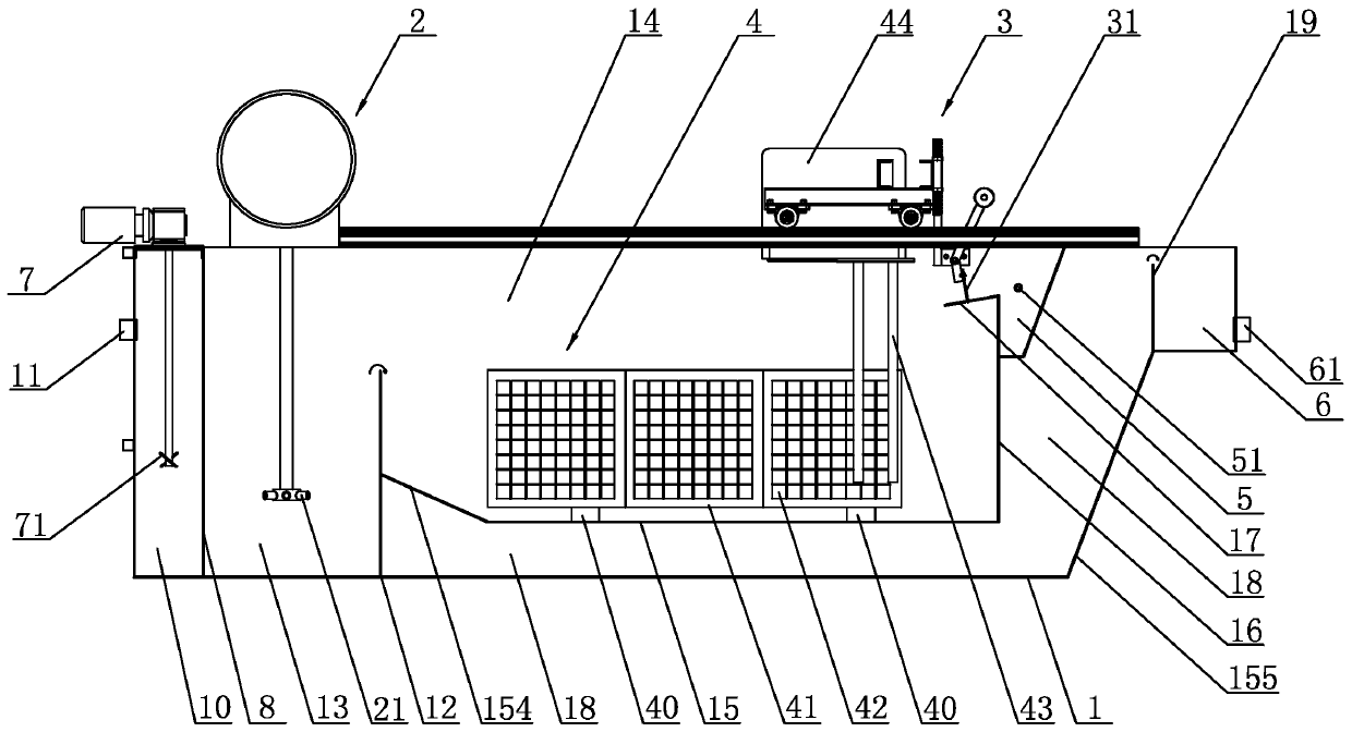 Floating and filtering integrated treatment system