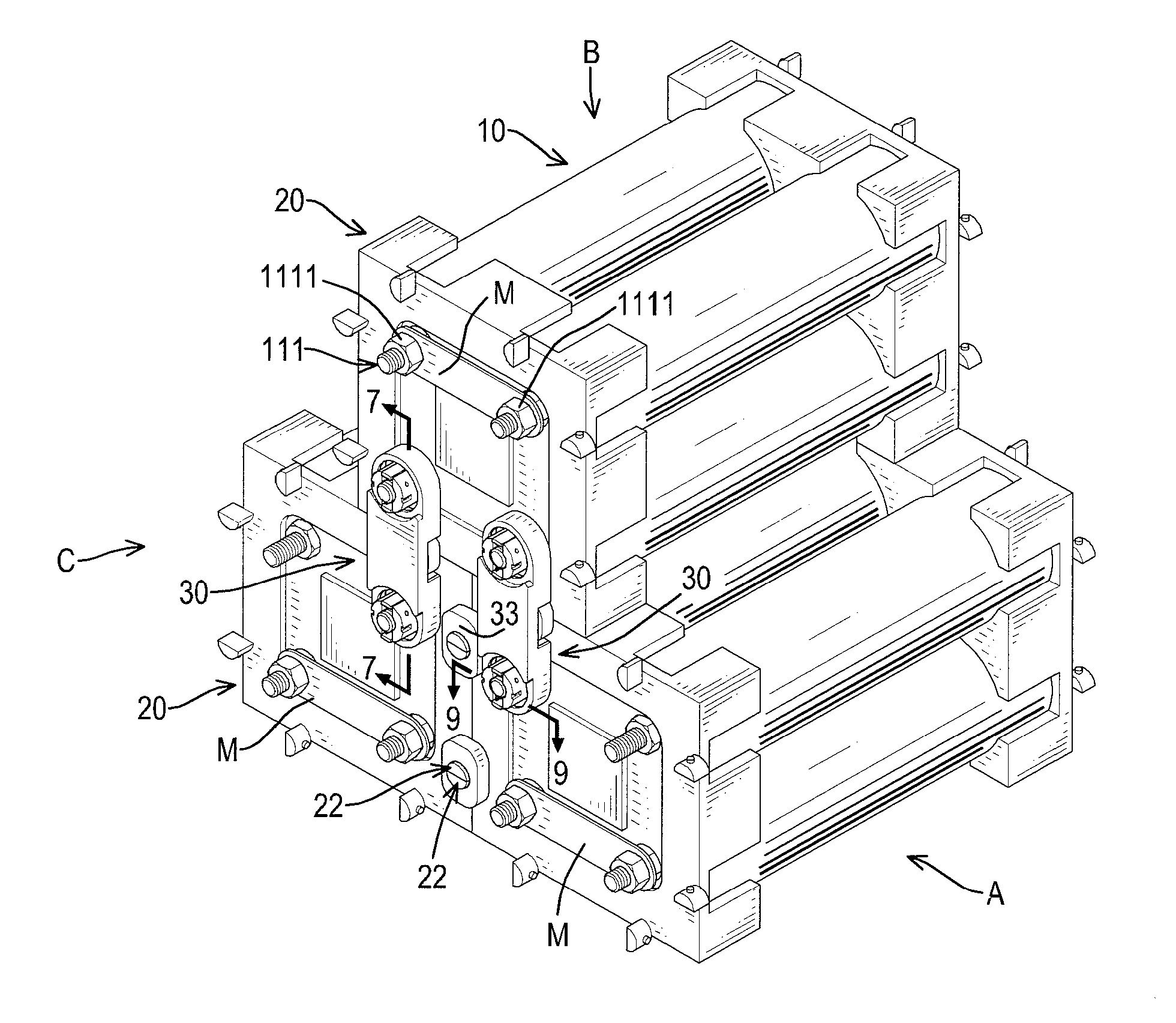 Battery assembling device