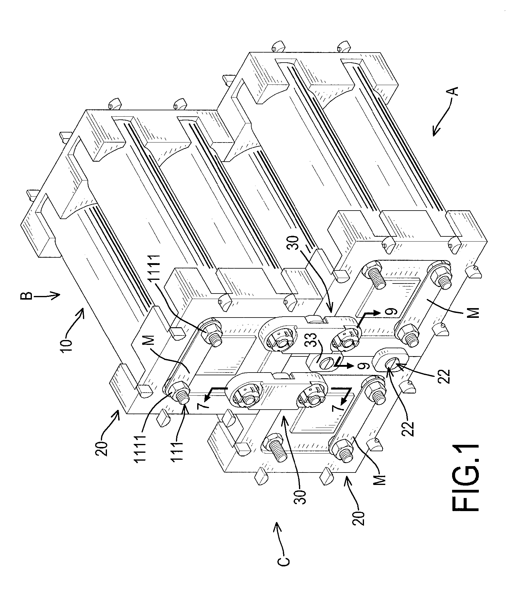 Battery assembling device