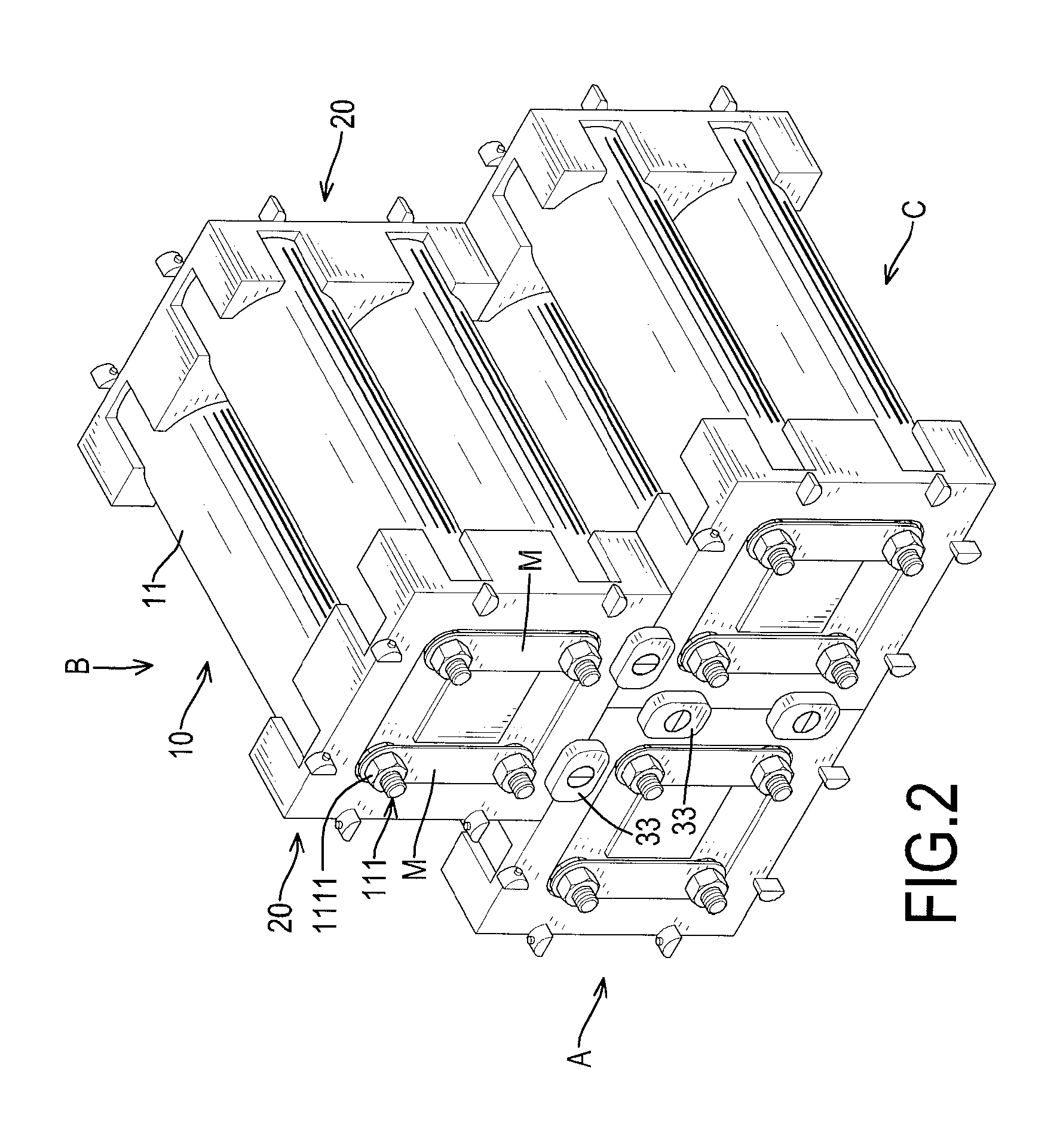 Battery assembling device