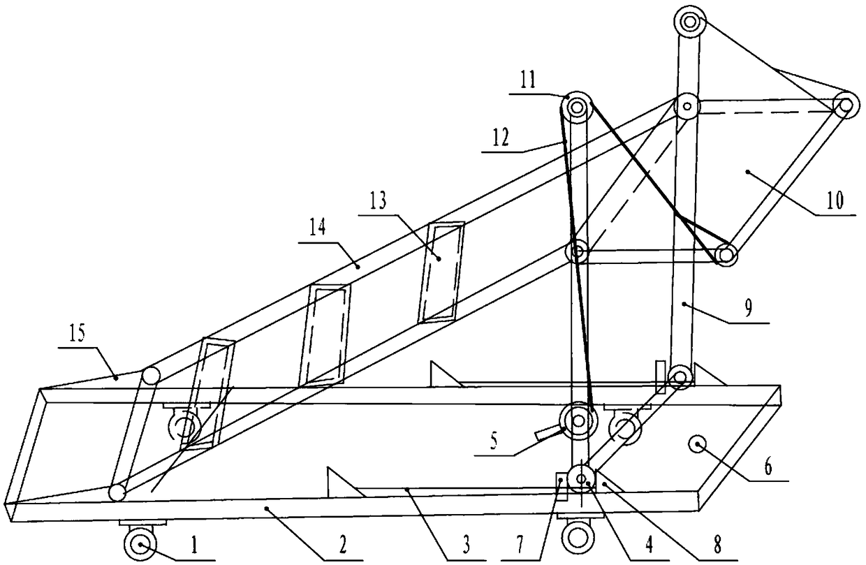 Folding lifting device suitable for mine high-altitude operation