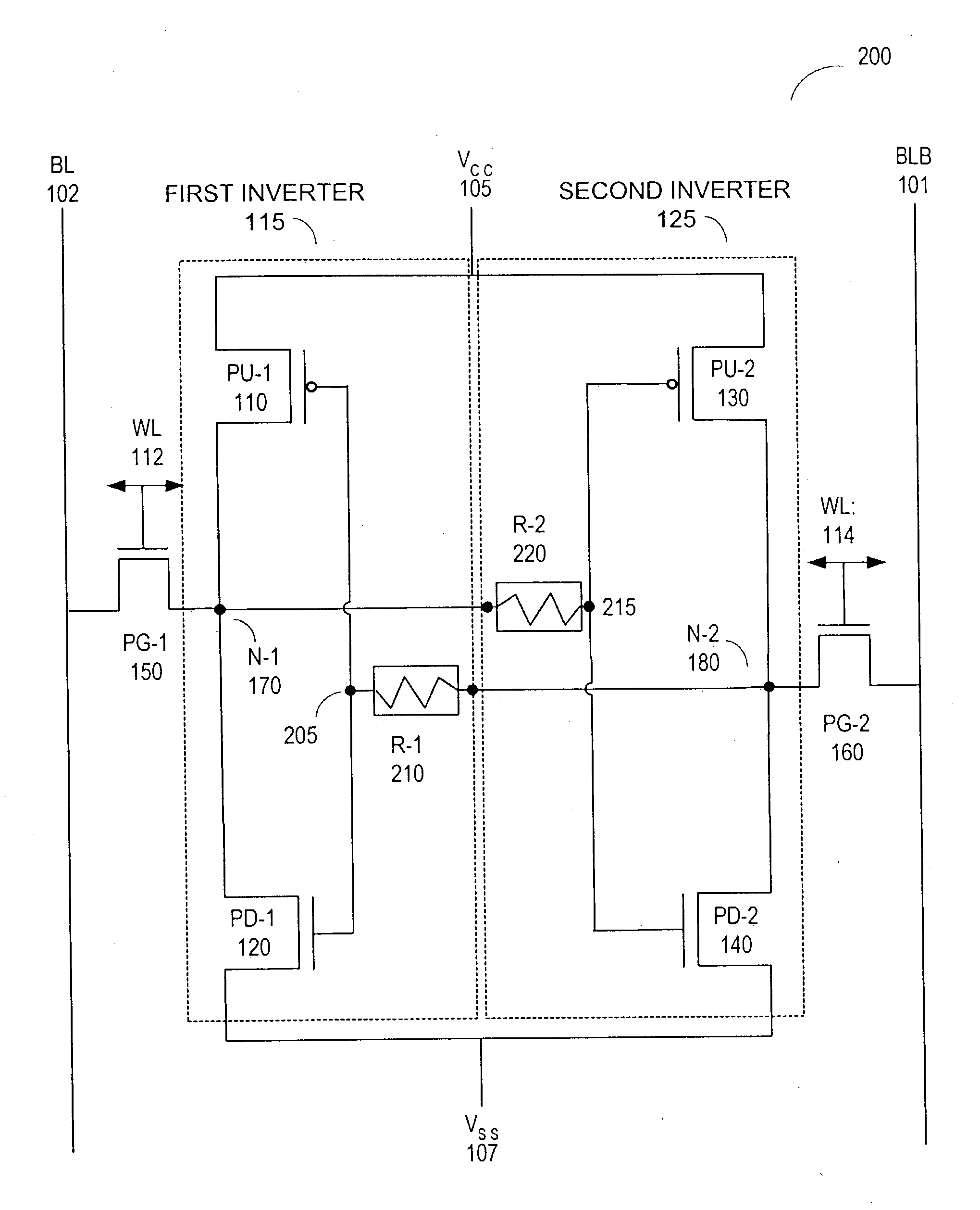 SRAM cell design with high resistor CMOS gate structure for soft error rate improvement