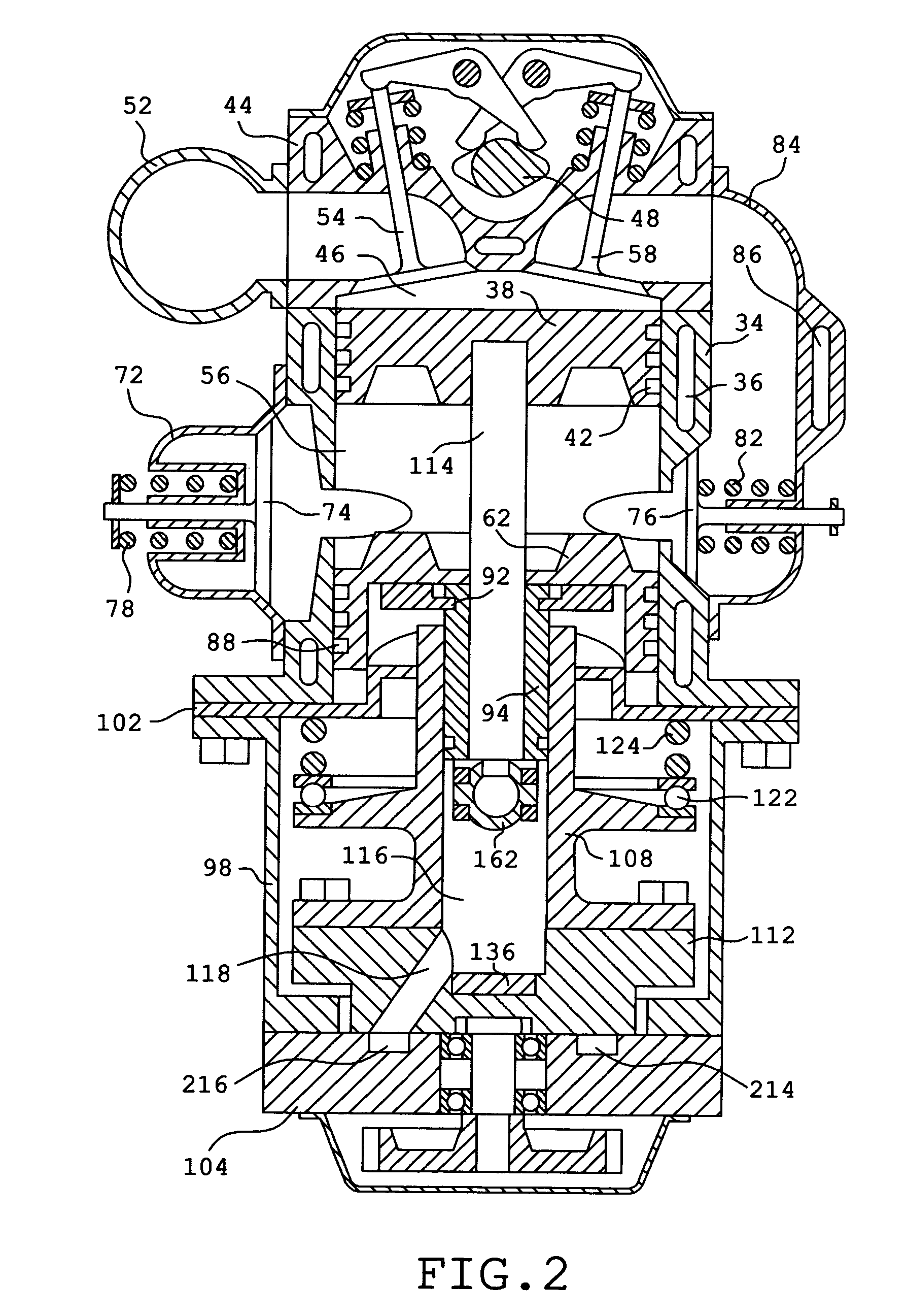 Hybrid two cycle engine, compressor and pump, and method of operation