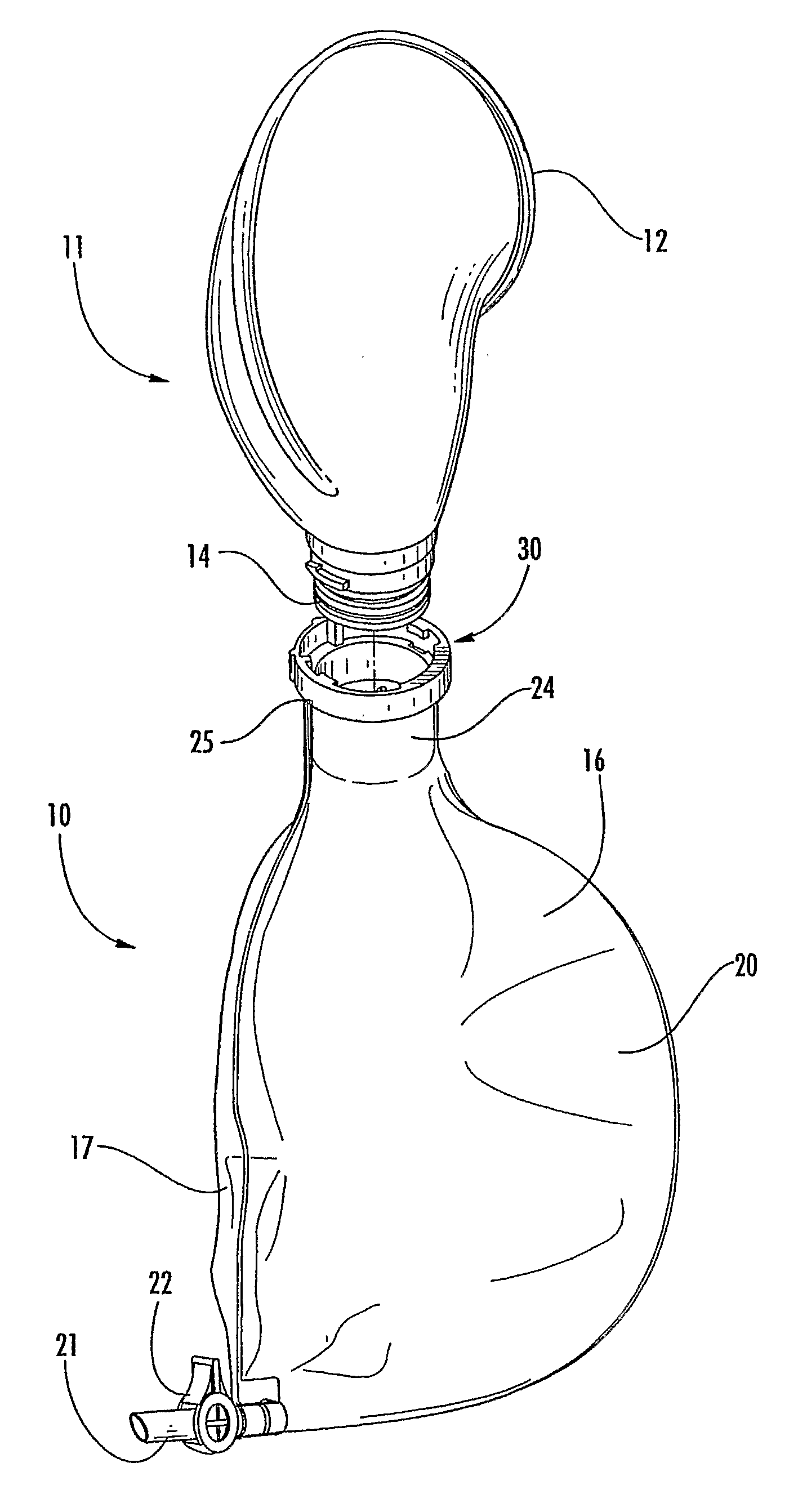 Collection bag adapted for use in an incontinence management system