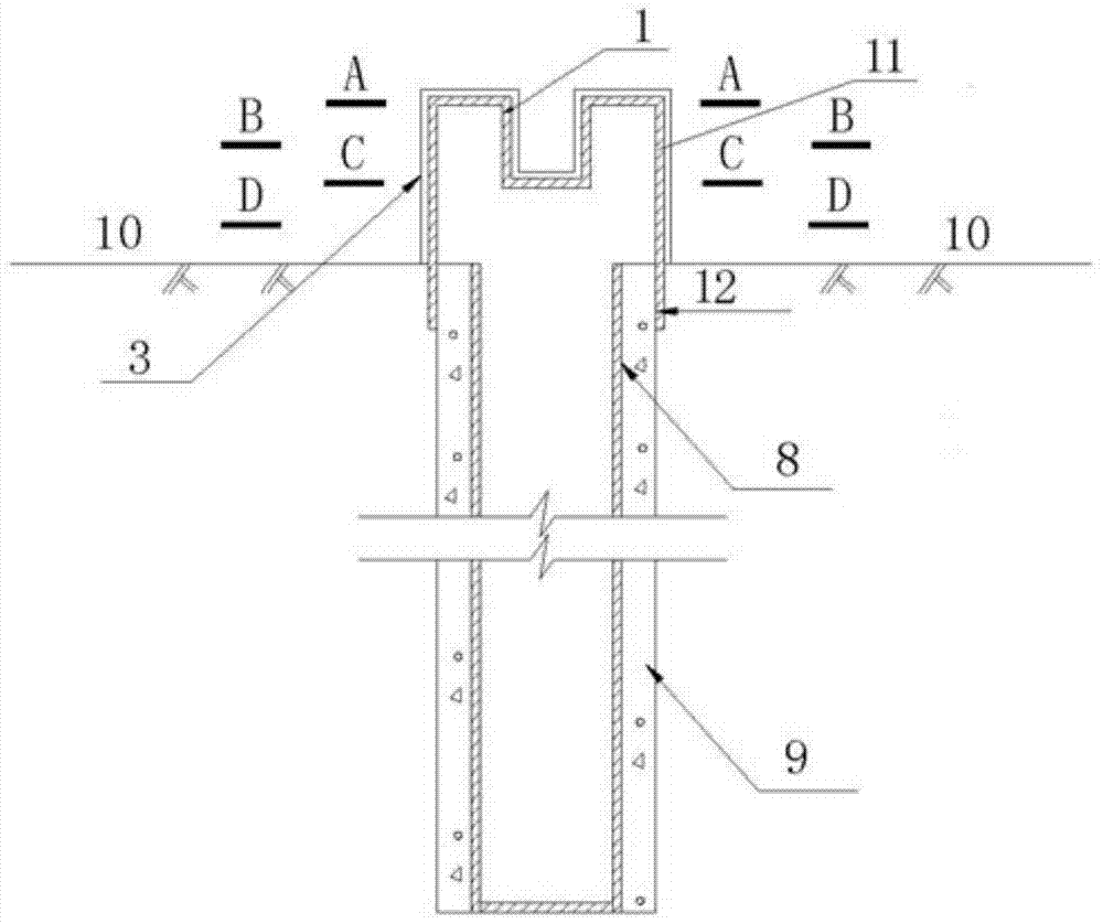 Wellhead device for internal and external water inflow self-seepage reverse filtration recharge well