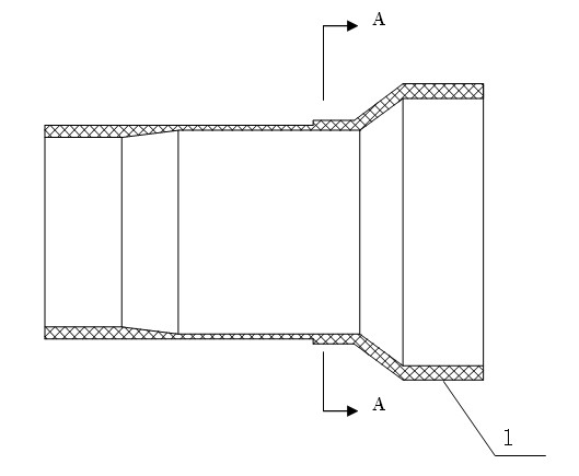 FRP insulating sleeve for wind power generator and forming method thereof