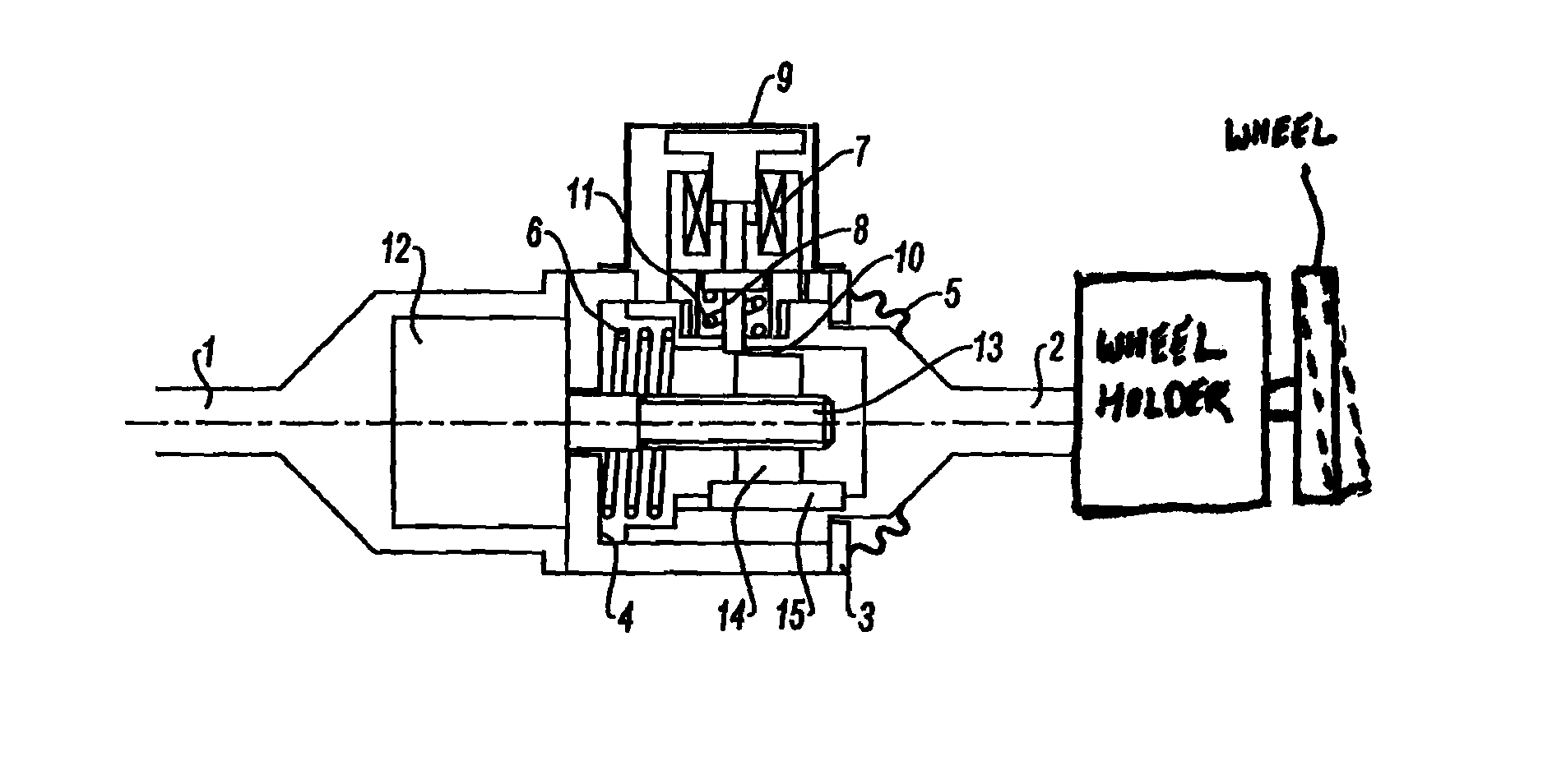 Motor vehicle wheel mounting comprising a binary actuator for adjusting the angular position of the plane of a wheel