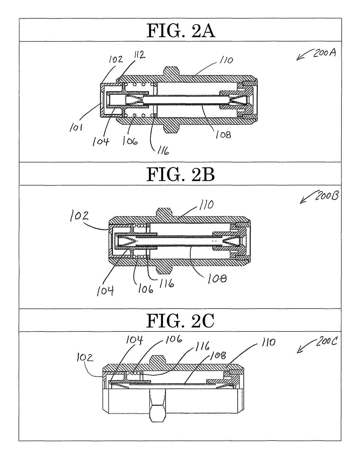 Coaxial connector with plunger