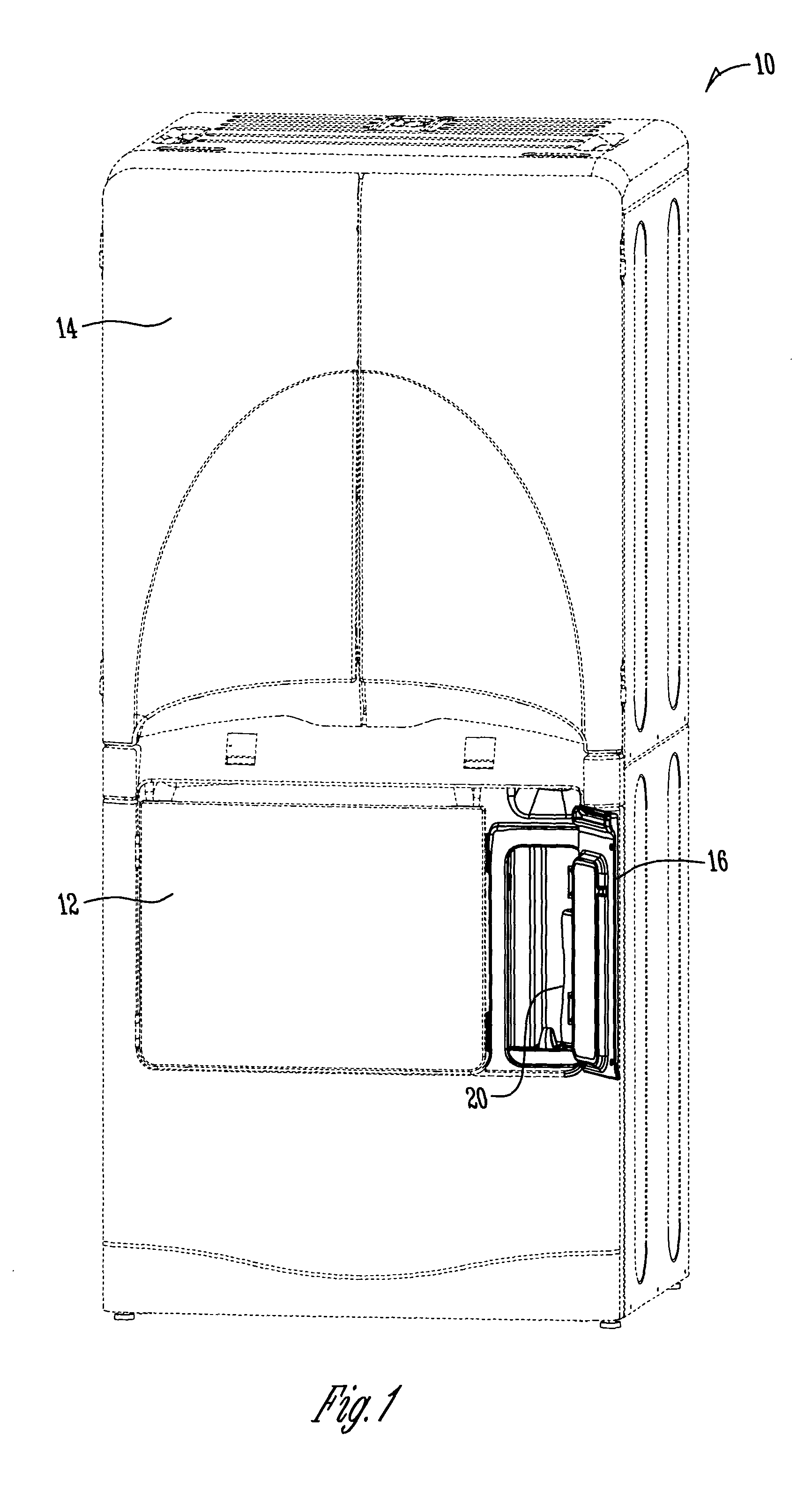 Delayed flow water reservoir for a clothes drying cabinet and method of use