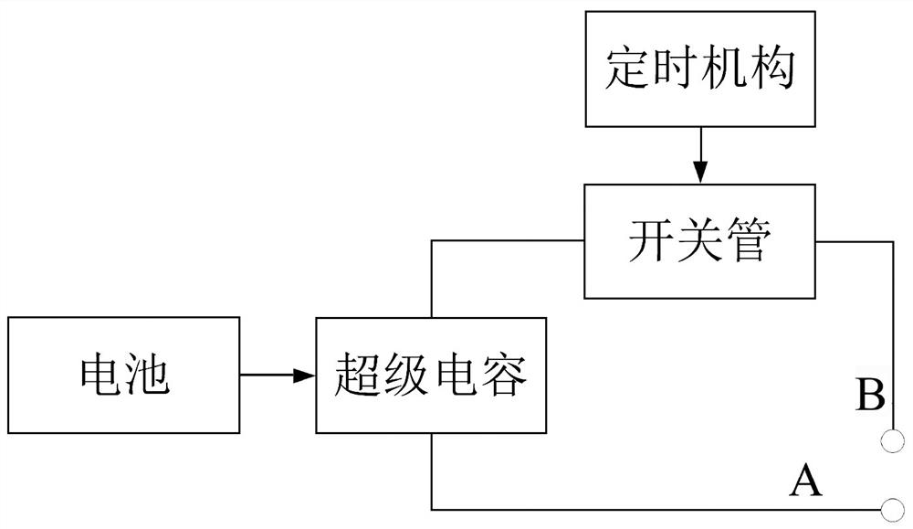 Timing ignition power supply capable of storing for long time