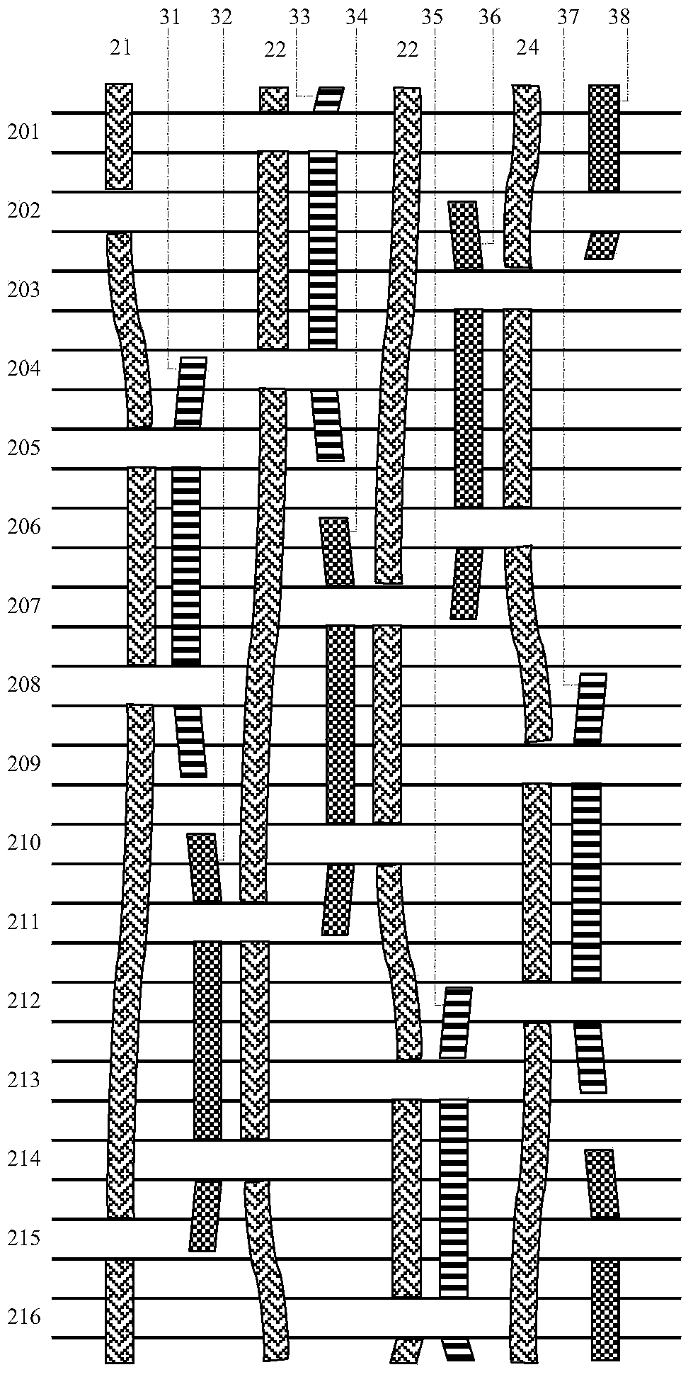 Method for manufacturing forming fabric for warp connection paper making
