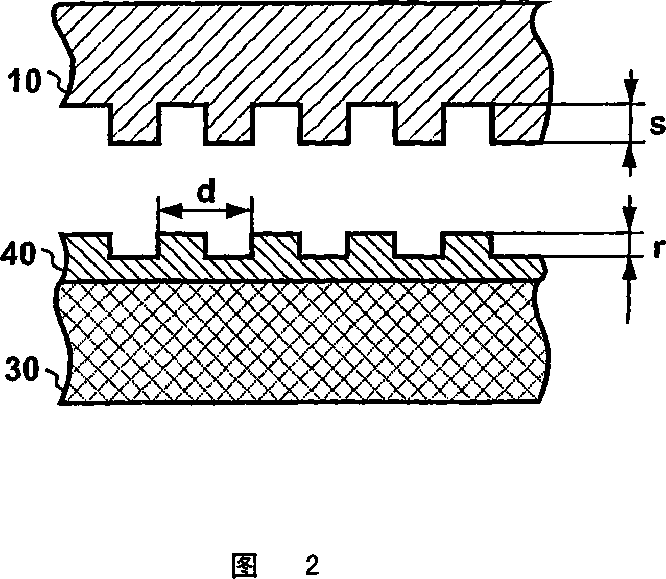 Embossing device with a deflection compensated roller