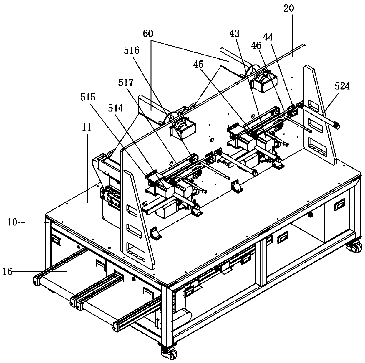 Automatic separation device for winding type battery pole piece separation