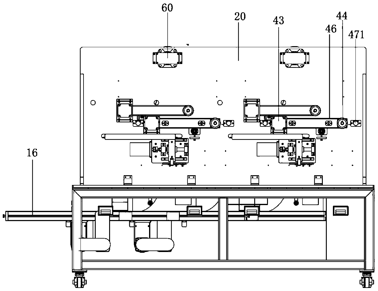 Automatic separation device for winding type battery pole piece separation