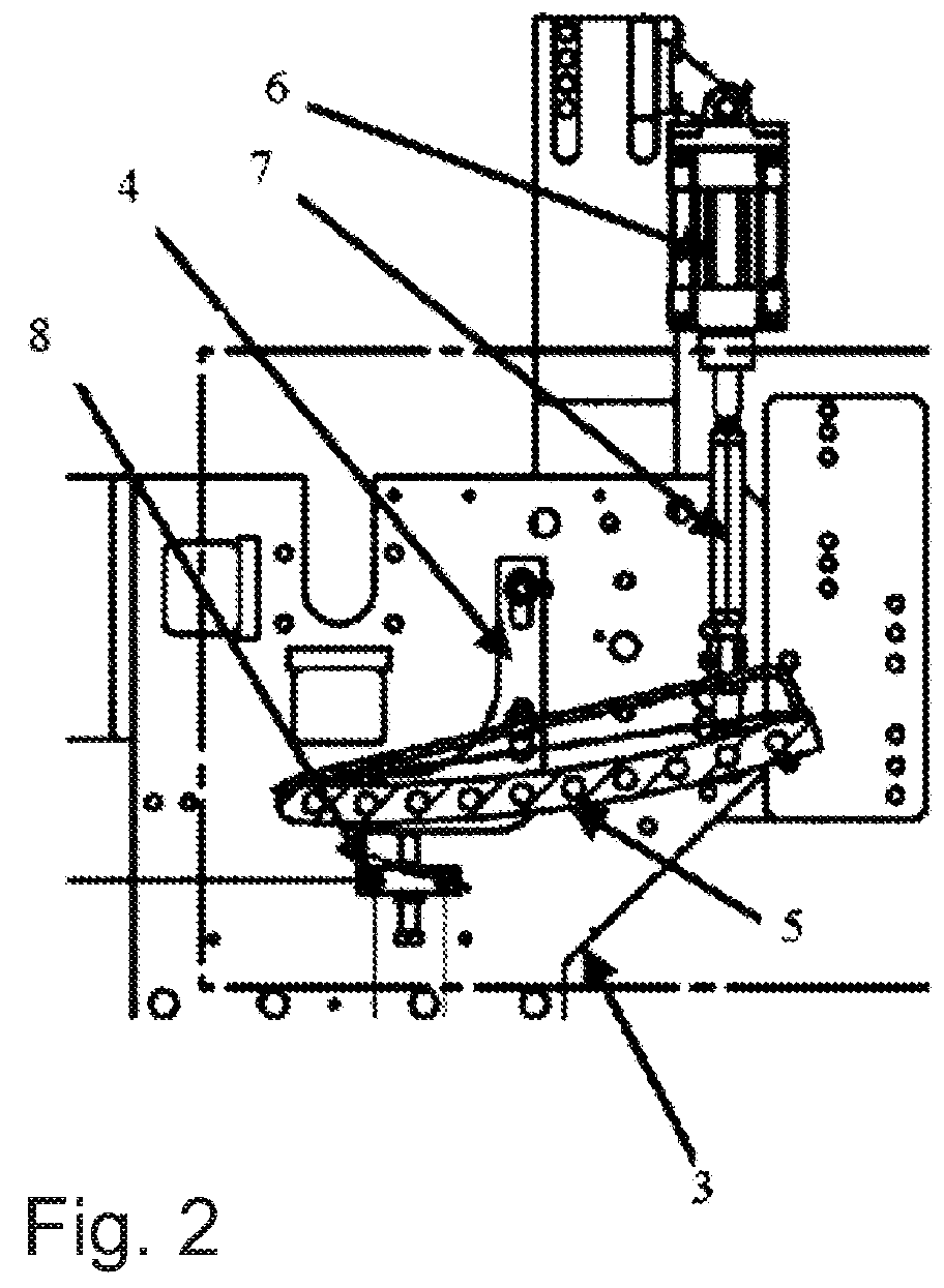 Heating device, comprising two preceding arcuate hot plates, of a two-sided machine